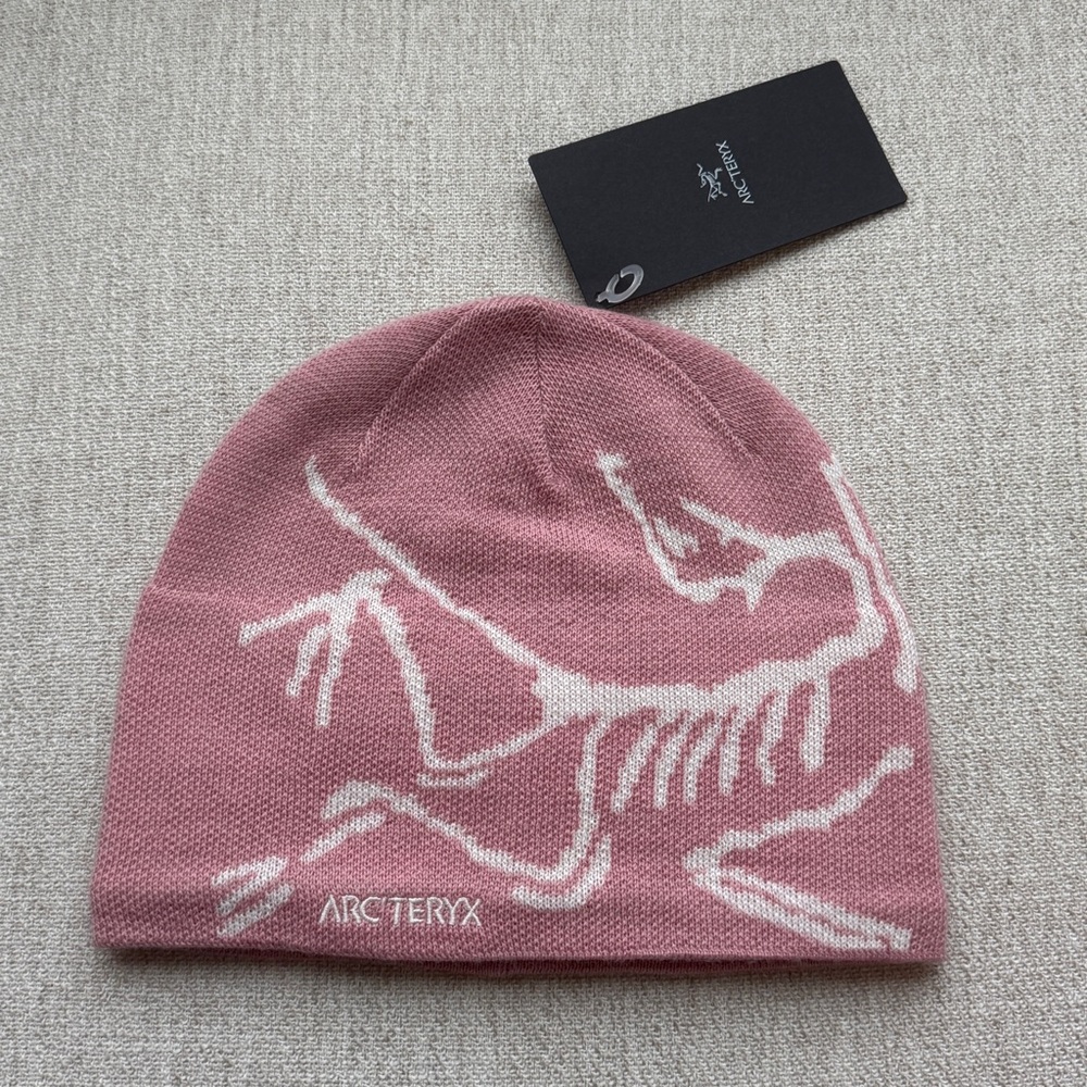 Arc'teryx Pink Knit Bird Head Toque Beanie